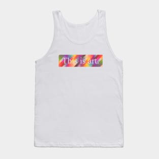 This Is Art White Tank Top